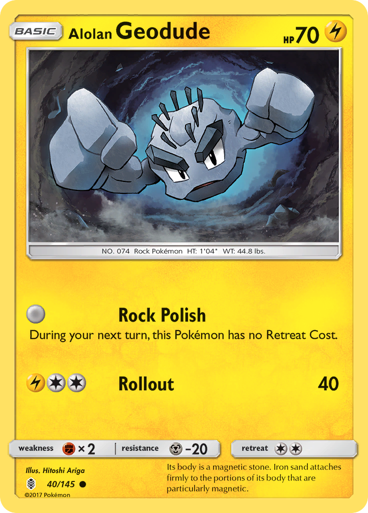 Alolan Geodude (40/145) [Sun & Moon: Guardians Rising] | KingTCG.ca