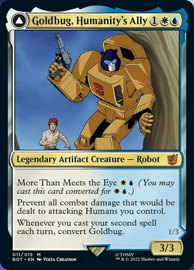 Goldbug, Humanity's Ally // Goldbug, Scrappy Scout [Universes Beyond: Transformers] | KingTCG.ca