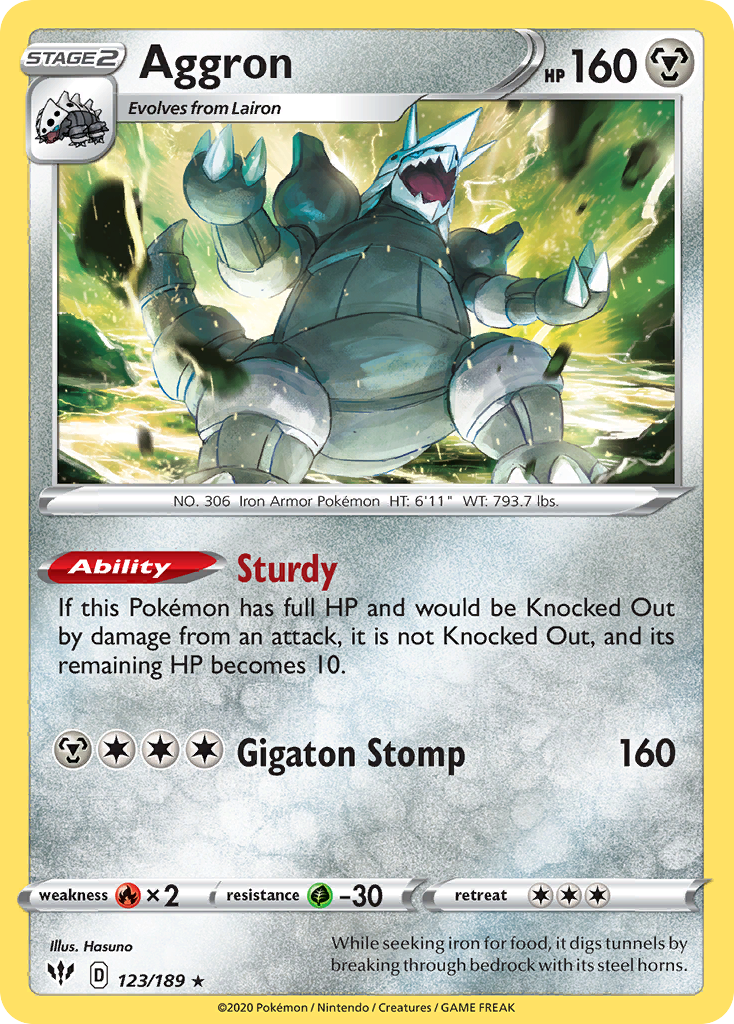 Aggron (123/189) [Sword & Shield: Darkness Ablaze] | KingTCG.ca