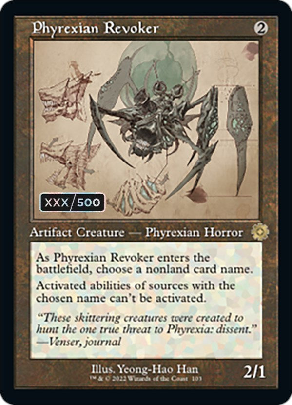 Phyrexian Revoker (Retro Schematic) (Serial Numbered) [The Brothers' War Retro Artifacts] | KingTCG.ca