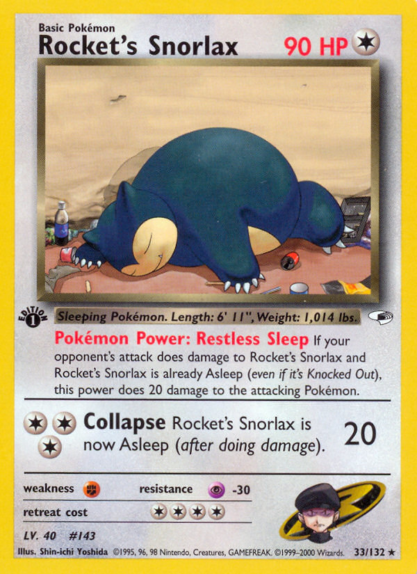 Rocket's Snorlax (33/132) [Gym Heroes 1st Edition] | KingTCG.ca