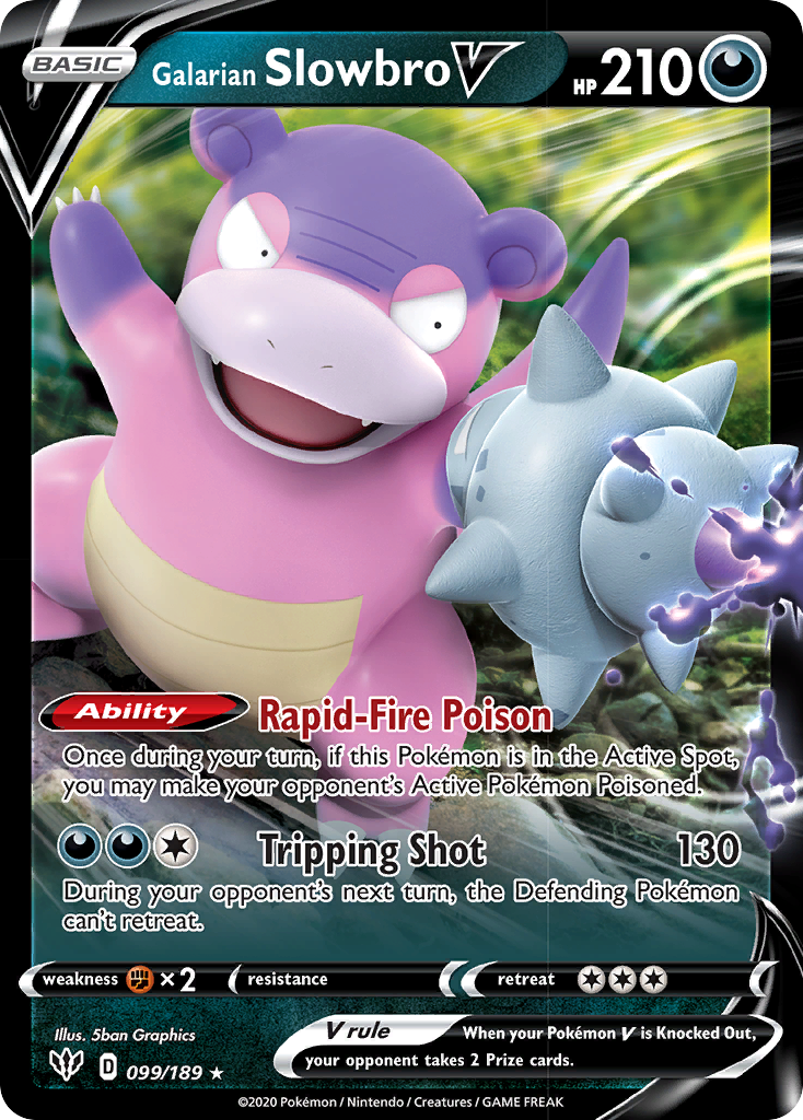 Galarian Slowbro V (99/189) [Sword & Shield: Darkness Ablaze] | KingTCG.ca