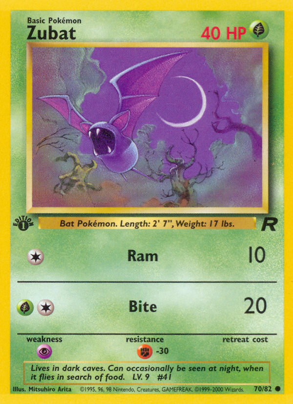 Zubat (70/82) [Team Rocket 1st Edition] | KingTCG.ca