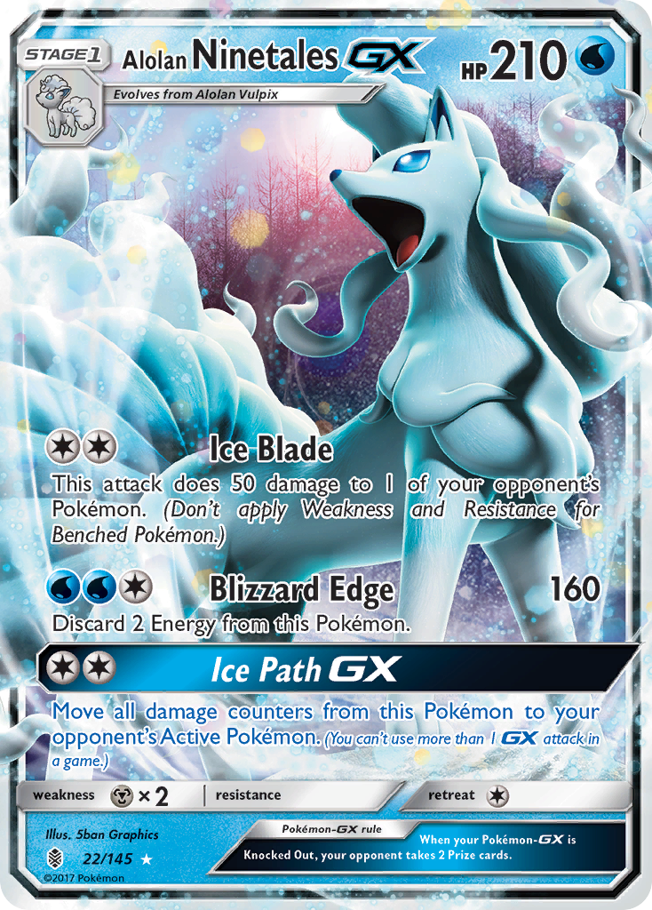 Alolan Ninetales GX (22/145) [Sun & Moon: Guardians Rising] | KingTCG.ca